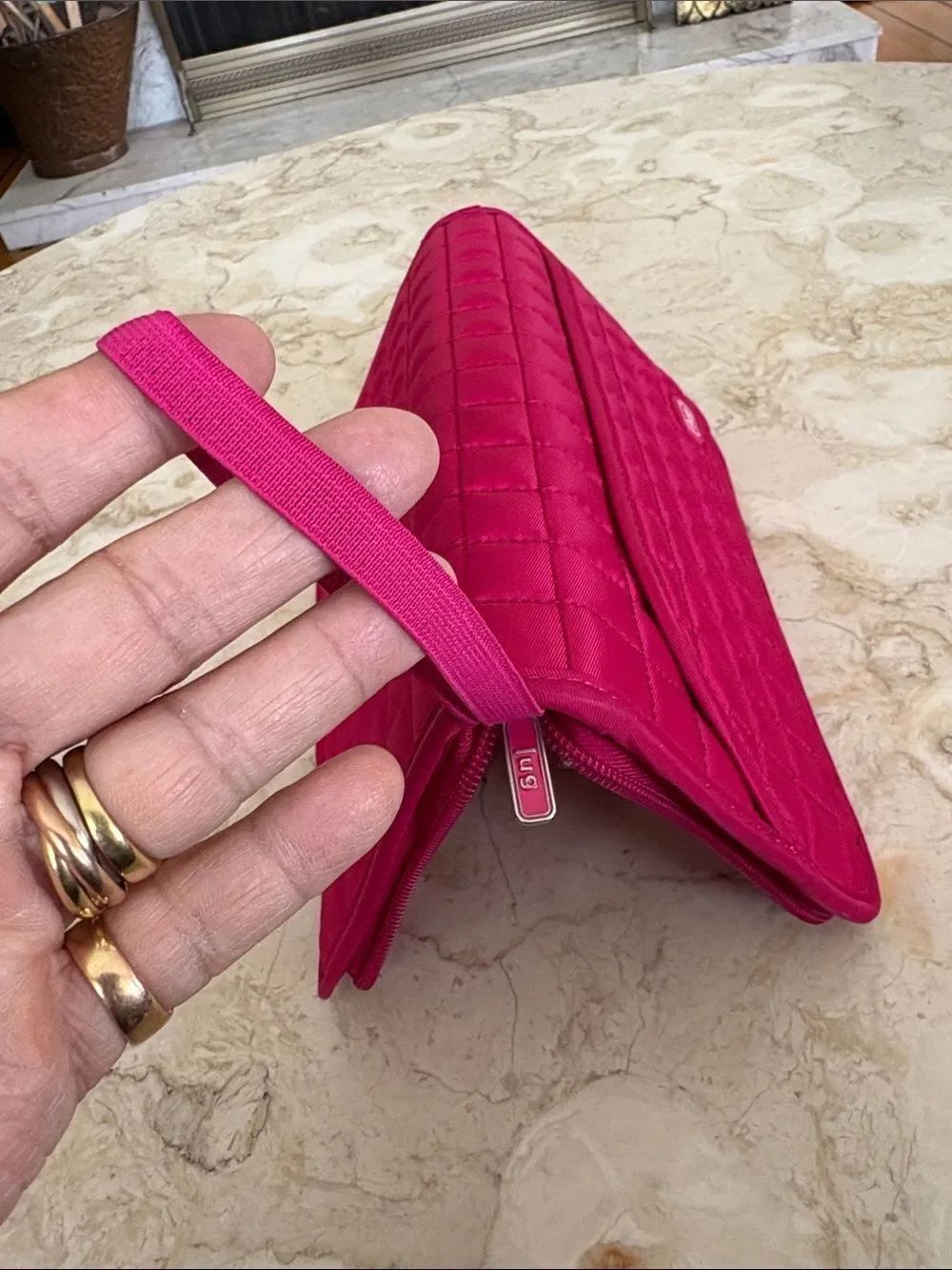 Lug Tango Travel Organizer Quilted Nylon Wallet Pink - Picture 9 of 9